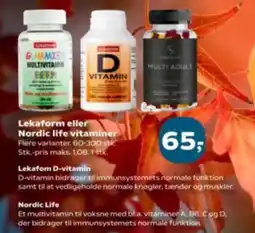 Kvickly Lekaform eller Nordic life vitaminer tilbud