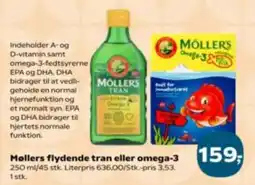 Kvickly Mollers flydende tran eller omega-3 tilbud