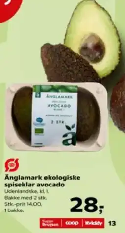 Kvickly Ånglamark økologiske spiseklar avocado tilbud
