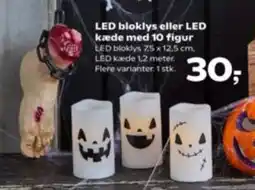 Kvickly LED bloklys eller LED kæde med 10 figur tilbud
