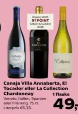 Kvickly Canaja Villa Annaberta, El Tocador eller La Collection Chardonnay tilbud