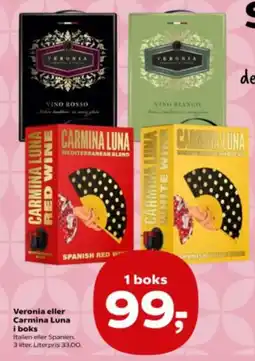 Kvickly Veronia eller Carmina Luna tilbud