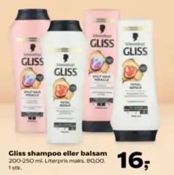 Kvickly Gliss shampoo eller balsam tilbud