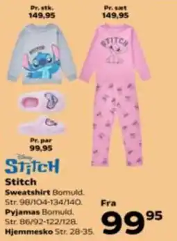 Kvickly Disney Stitch Sweatshirt Pyjamas tilbud