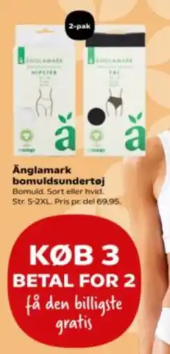 Kvickly Änglamark bomuldsundertøj tilbud