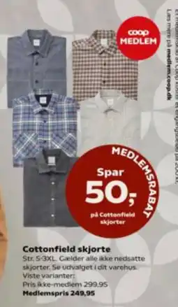 Kvickly Cottonfield skjorte tilbud