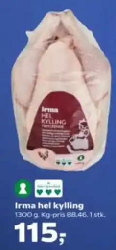 Kvickly Irma hel kylling tilbud