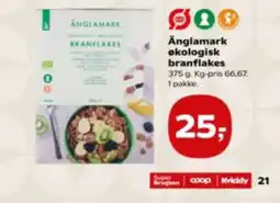 Kvickly Änglamark ekologisk branflakes tilbud