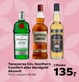 Kvickly Tanqueray Gin, Southern Comfort eller Nordguld Akvavit tilbud