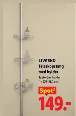 Lidl LIVARNO Teleskopstang med hylder tilbud