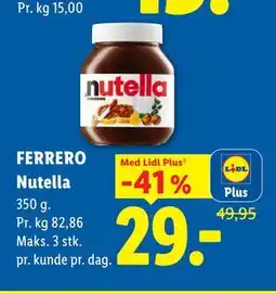 Lidl FERRERO Nutella, App-pris tilbud