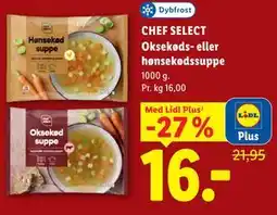 Lidl CHEF SELECT Oksekøds- eller hønsekødssuppe, App-pris tilbud