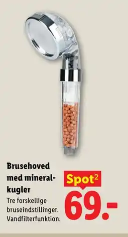 Lidl Brusehoved med mineralkugler tilbud