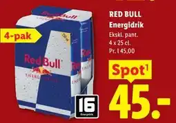 Lidl RED BULL Energidrik tilbud