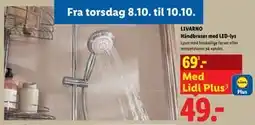 Lidl LIVARNO Håndbruser med LED-lys tilbud