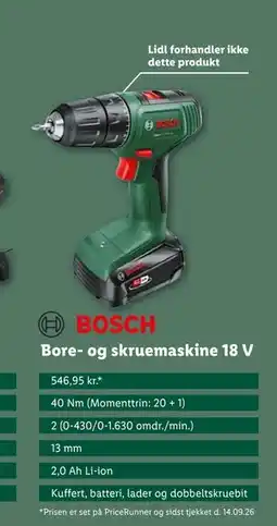 Lidl Bore- og skruemaskine 18 V tilbud