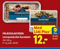 Lidl PÅLÆGSSLAGTEREN Leverpostej eller bacontern, App-pris tilbud