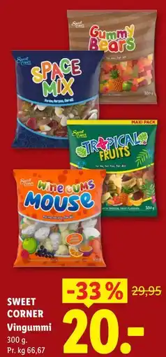 Lidl SWEET CORNER Vingummi tilbud