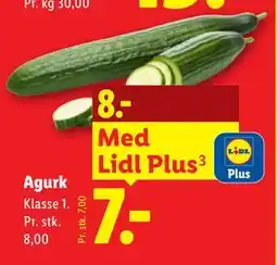 Lidl Agurk tilbud