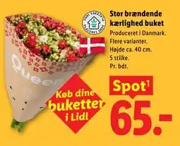 Lidl Stor brændende kærlighed buket tilbud