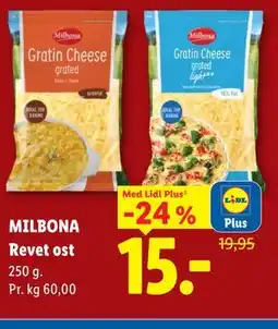 Lidl MILBONA Revet ost, App-pris tilbud