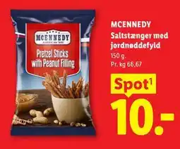 Lidl MCENNEDY Saltstænger med jordnøddefyld tilbud