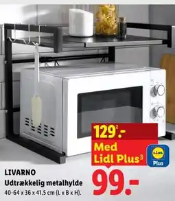 Lidl LIVARNO Udtrækkelig metalhylde tilbud