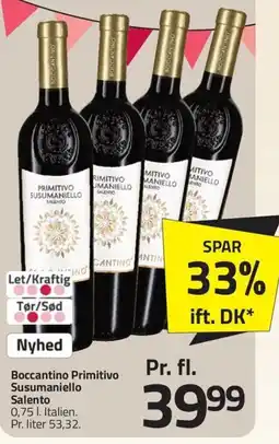 Fleggaard Boccantino Primitivo Susumaniello Salento tilbud