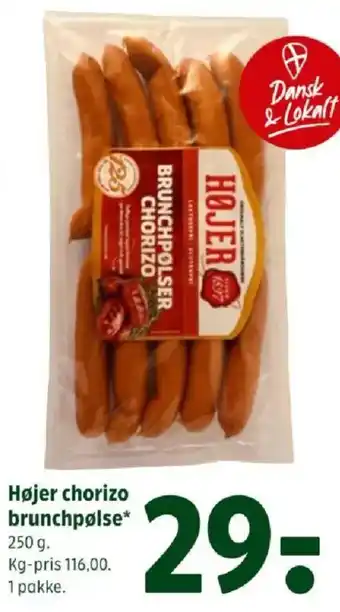 Højer chorizo brunchpølse