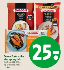 Coop 365 Daloon forårsruller eller spring rolls tilbud