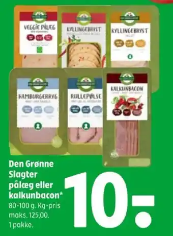 Den Grønne Slagter pålæg eller kalkunbacon