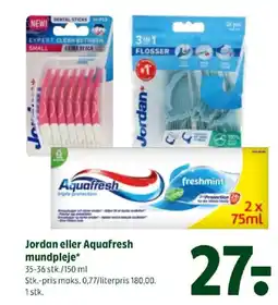 Coop 365 Jordan eller Aquafresh mundpleje tilbud