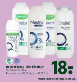 Coop 365 Neutral krops- eller hårpleje tilbud