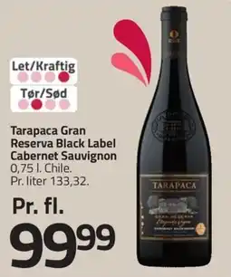 Fleggaard Tarapaca Gran Reserva Black Label Cabernet Sauvignon tilbud