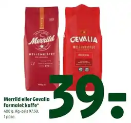 Coop 365 Merrild eller Gevalia formalet kaffe tilbud