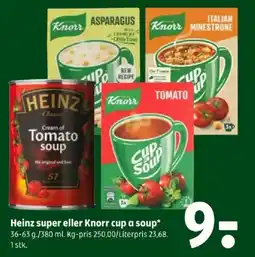 Coop 365 Heinz super eller Knorr cup a soup tilbud