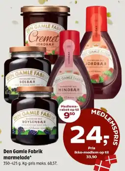 Coop 365 Den Gamle Fabrik marmelade tilbud