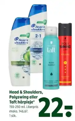Coop 365 Head & Shoulders, Polyswing eller Taft hårpleje tilbud