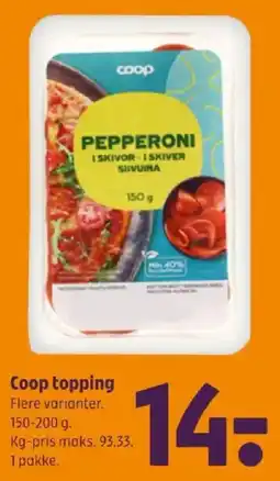 Coop 365 Coop pepperoni i skivor tilbud