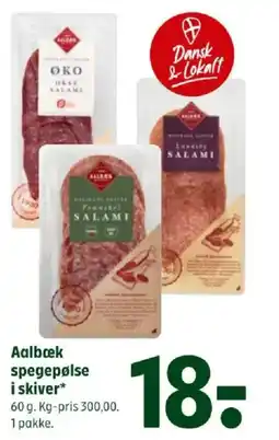 Coop 365 Aalbæk spegepølse tilbud
