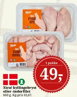 Dagli'Brugsen Xtra! kyllingebryst eller -inderfilet tilbud