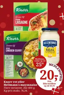 Dagli'Brugsen Knorr-ret eller Hellmann's mayonnaise tilbud