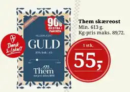 Dagli'Brugsen Them Guld skæreost tilbud