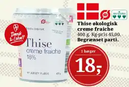 Dagli'Brugsen Thise økologisk creme fraiche 18% tilbud