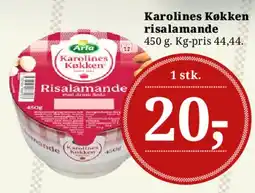 Dagli'Brugsen Karolines Køkken risalamande tilbud