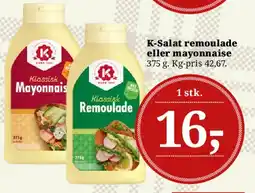 Dagli'Brugsen K-Salat remoulade eller mayonnaise tilbud