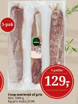 Dagli'Brugsen Coop mørbrad af gris tilbud