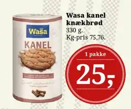 Dagli'Brugsen Wasa kanel knækbrød tilbud