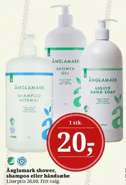 Dagli'Brugsen Änglamark shower, shampoo eller håndsæbe tilbud
