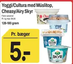 ABC Lavpris Yoggi / Cultura / Cheasy / Airy Skyr tilbud